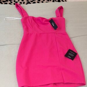 Lulus Hot Pink Square Neck Mini Dress - BRAND NEW